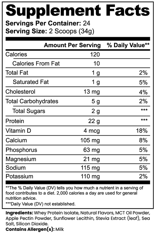 Advanced 100% Whey Protein Isolate (Vanilla) Muscle Repair and Growth